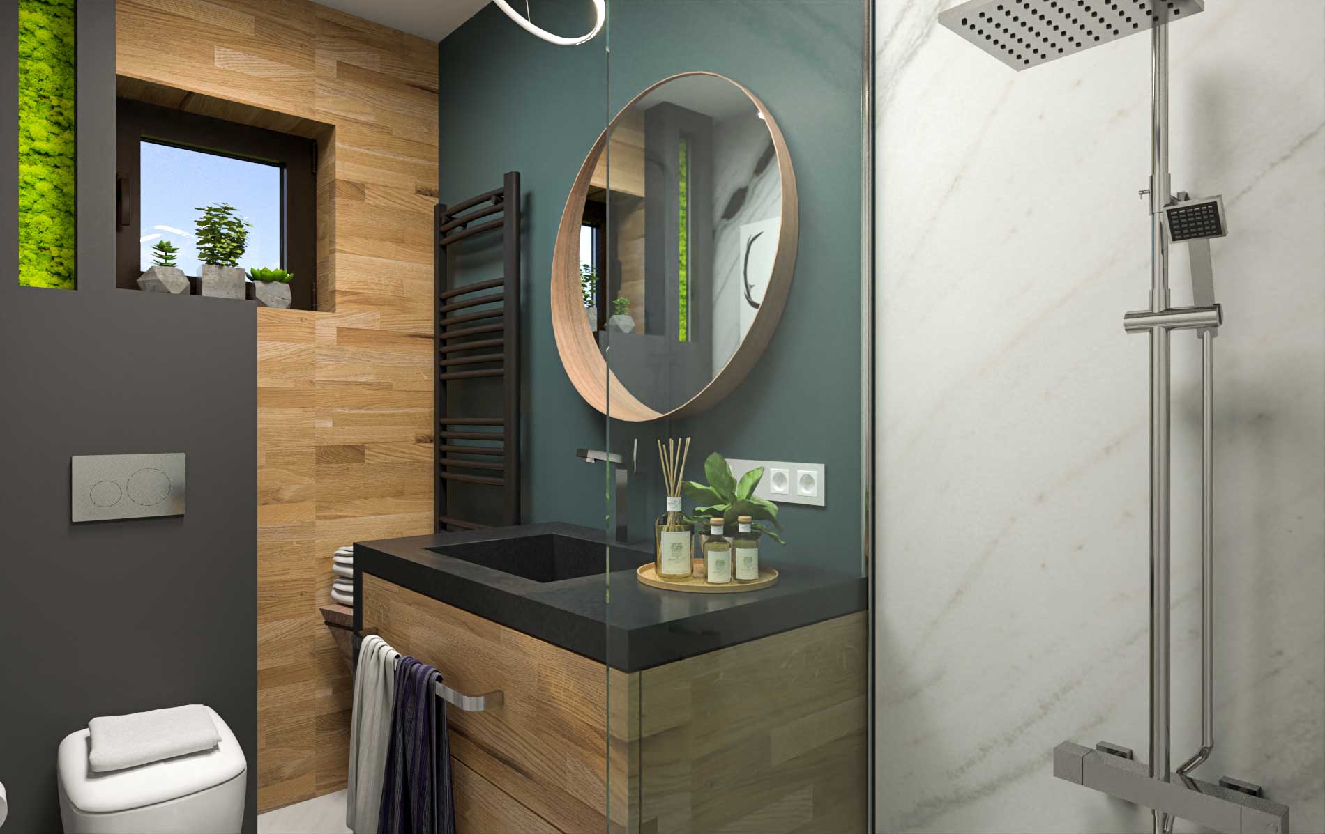 Bathroom archviz- Bitopia 3D render studio Romania - Interior Design 