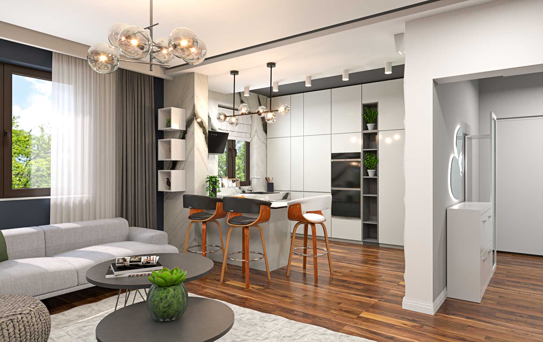 ArchViz Living Room - Bitopia 3D render studio Romania