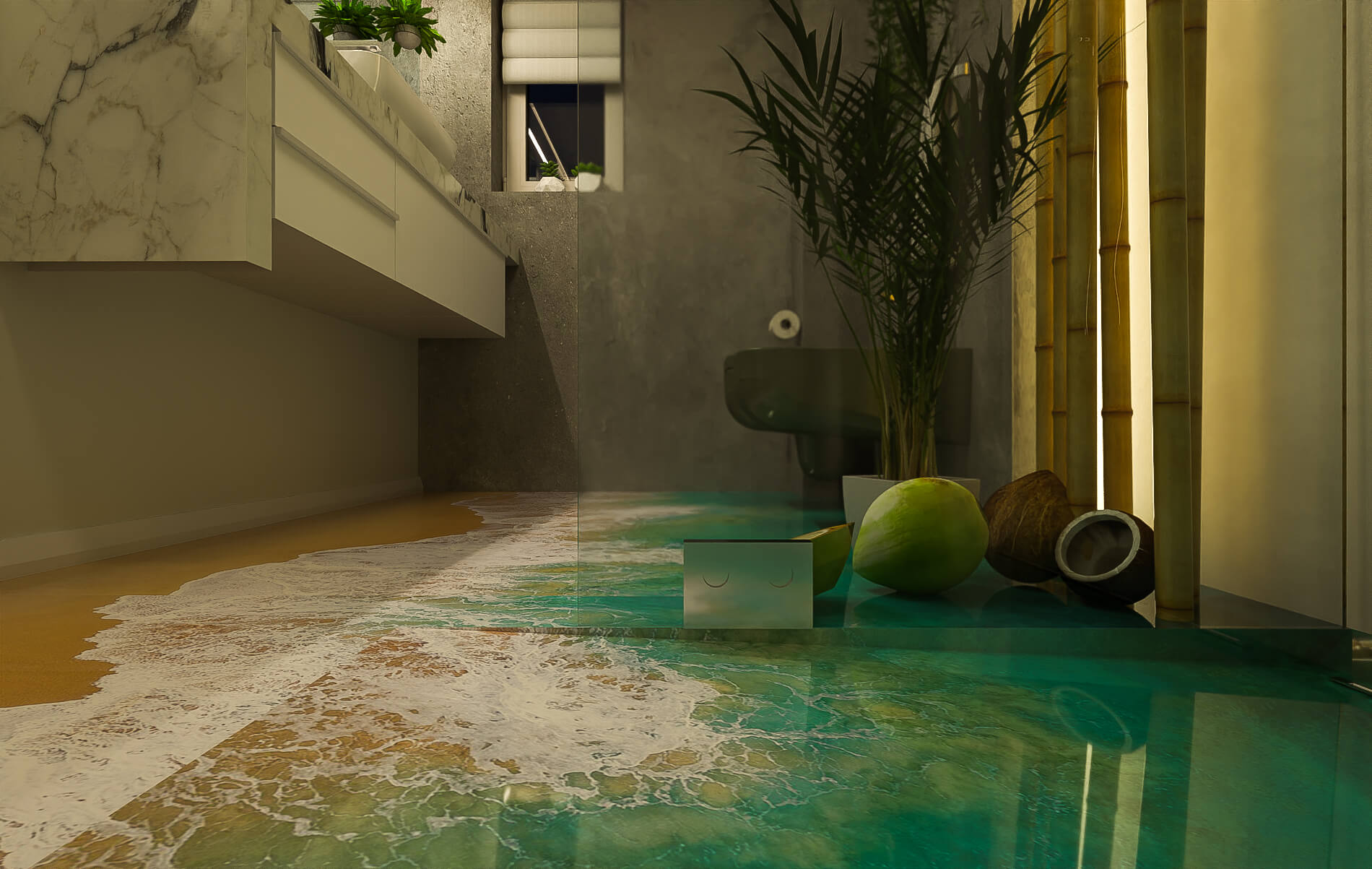 Bathroom Light - Bitopia studio de randare 3d
