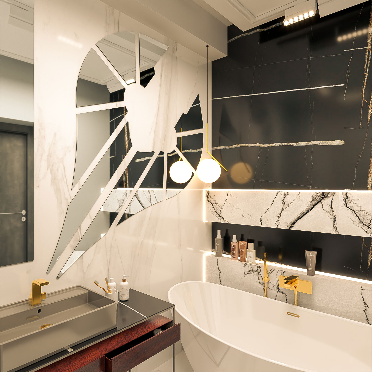 Bathroom visualization - Bitopia 3D render studio - interior design Falticeni