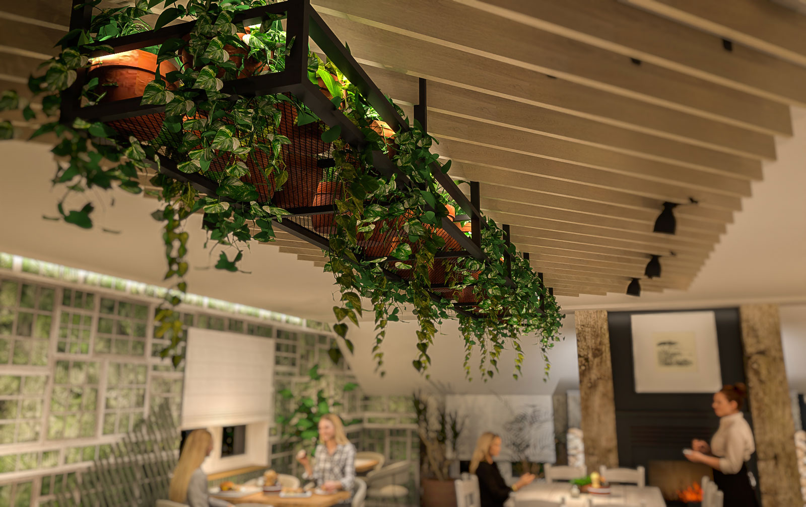 Restaurant visualization - Bitopia 3D render studio Romania - Inerior Design