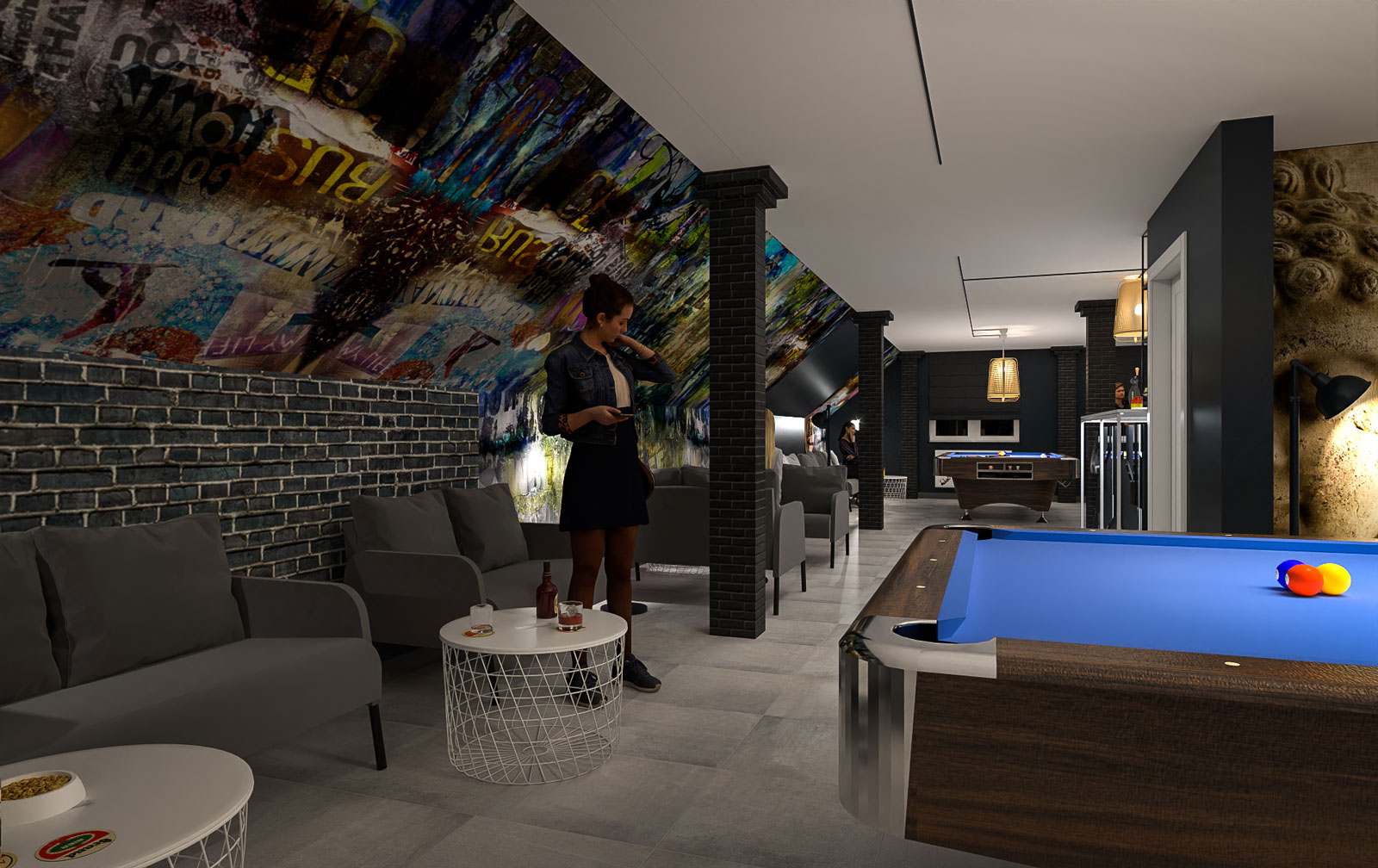 Restaurant visualization - Bitopia 3D render studio Romania - Inerior Design
