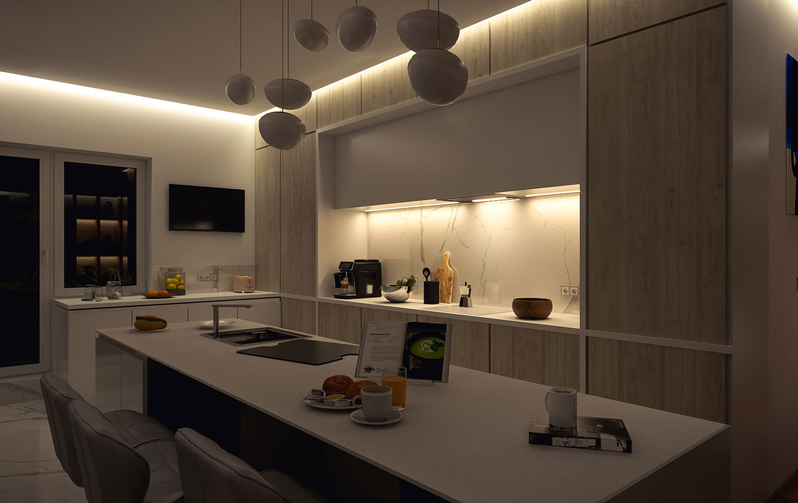 Kitchen archviz - Bitopia 3D Architectural Visualization Studio - Romania
